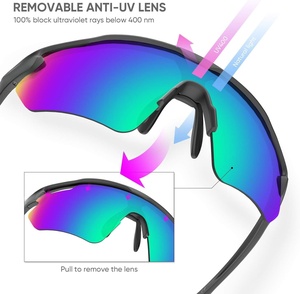 Polarized UV400 Protection Cycling Sunglasses for Men Women-Interchangeable Lenses for MTB Road Bike - Product Image 2