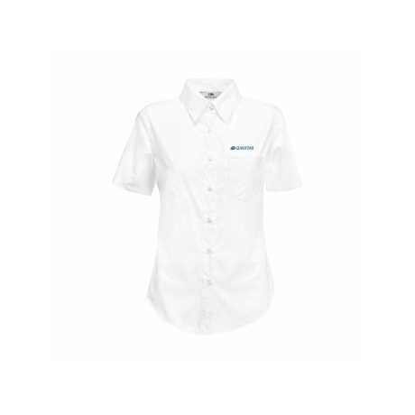 Women's Formal Linen Blouse with Embroidered Fruit Pattern Vintage Floral Short Sleeves Sizes XL for Spring or Autumn