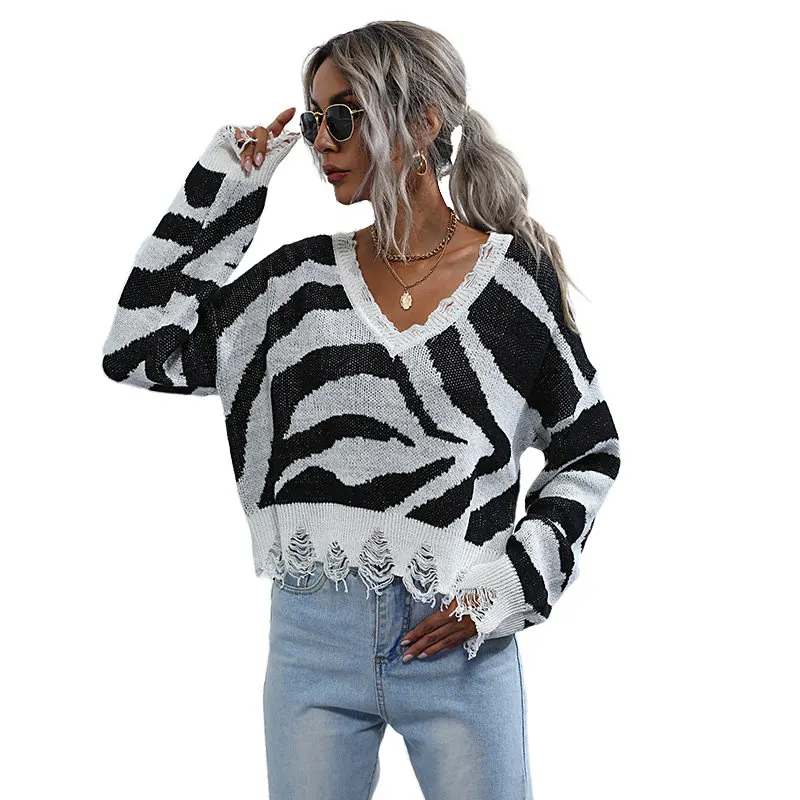21 Neues und originelles Design Inter tone Sweater Damenmode vielseitiger Pullover einfach verdickter Pullover gestricktes Kleidungs stück <span class=keywords><strong>Merino</strong></span>