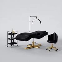 Nouveau design de mobilier de salon de beauté, fauteuil de massage multifonctionnel en cuir avec hauteur réglable et structure en métal et PU, à vendre