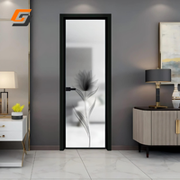 Fenêtres en aluminium étanches à fort impact et portes Porte à battant Porte de chambre à double vitrage pour la maison