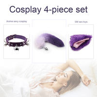 Ensemble de plug anal en métal Sexy Fox avec queue pour femmes et couples, idéal pour Halloween, cosplay anime sexy, jouets BDSM