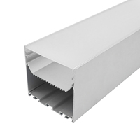Perfil de Aluminio para Techo Extensible Lineal con Canal Difusor LED D80 para Oficina
