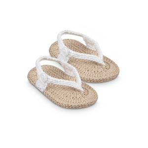 Zapatos de Cuna para Bebé Tejidos a <span class=keywords><strong>Crochet</strong></span>, 100% Algodón, para Recién Nacidos, Niñas y Niños, <span class=keywords><strong>Sandalias</strong></span> Tipo Chanclas Tejidas a Mano con Correa de Botón - Product Image 4
