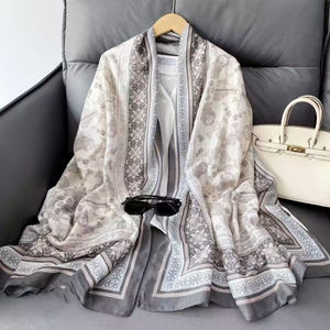 Écharpe Légère et Respirante Printemps-Été pour Femme, Style Élégant, Grande Taille 180cm, Couleurs Contrastées, Châle de Plage et de <span class=keywords><strong>Voyage</strong></span> pour la Protection Solaire - Product Image 5