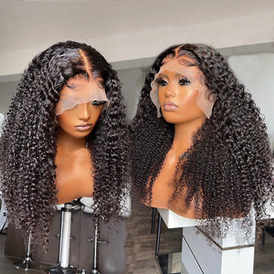 <span class=keywords><strong>Pelucas</strong></span> <span class=keywords><strong>de</strong></span> encaje sin pegamento Full HD para mujeres negras, cabello humano Remy vietnamita rizado, largo, marca YUNSEN, con nudos decolorados - Product Image 1