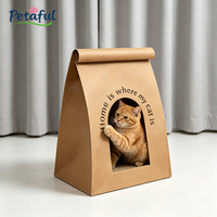 Nichoir pour chat en papier kraft écologique, durable et luxueux, avec griffoir amovible et design lavable |   Biodégradable