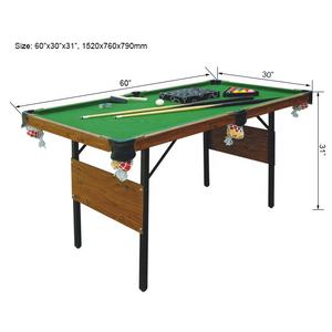 SZX 60" Cheap Folding Mini <strong>Snooker</strong> Pool <strong>Table</strong> with Folding Metal Legs for <strong>Kids</strong> - Product Image 2