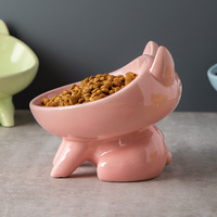Groothandel Nieuwe Creatieve 3D Keramische Schattige Kattenvormige Schaal Op Maat Gemaakt Luxe Huisdierenschaal Hond Kat Voedsel Waterbak Huisdierleverancier OEM