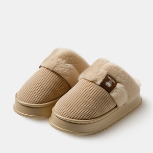 Pantoufles en coton Rogue Rabbit pour femmes en hiver fond épais intérieur avec velours chaleur ameublement - Product Image 5