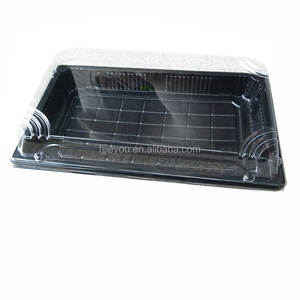Boîte alimentaire en plastique JY-1107, écologique, jetable, petite boîte de rangement pour sushis, plateau <span class=keywords><strong>à</strong></span> sushis - Product Image 1