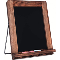 Support de menu de table en bois de style tableau noir avec clip mémo journal support d'affichage de signe au détail dans le style tableau noir