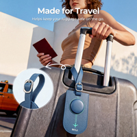 Étiquette de bagage en cuir MiTag Duo compatible MFI pour Google Find My, traceur anti-perte AirTag, sac à dos, valise, navigation GPS, IP65