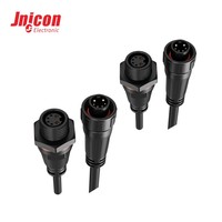 Connecteur circulaire M16 10A surmoulé à verrouillage par vis, étanche IP67, pour interconnexion d'alimentation des capteurs industriels, de l'automatisation et des LED