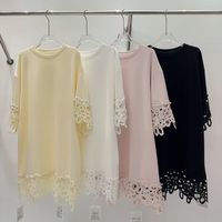 Robe longue élégante ornée d'un nœud en strass pour femmes, tunique décontractée pour soirée