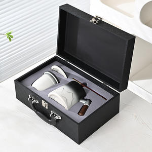 Juego de Té en Caja de Regalo, Taza de Cerámica con Cuchara y Cuchillo para Oficina, Celebración de Aniversario, Logotipo Personalizado, Origen Dehua - Product Image 1