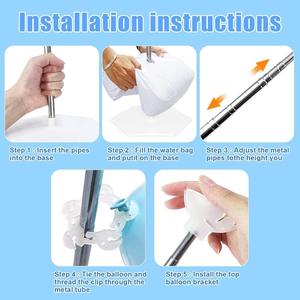 Kit de <span class=keywords><strong>support</strong></span> de colonne de ballons réglable de 7 pieds pour arche de mariage, <span class=keywords><strong>support</strong></span> de fond en métal, fournitures de fête - Product Image 5