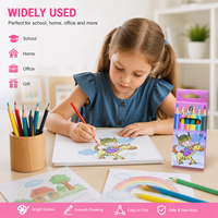 Ensemble de crayons de couleur miniatures pour enfants Bview Art, 6 couleurs, 3,5 pouces