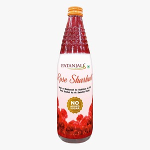 Patanjali Rose Sharbat 750 ml, extrait de fruits liquide de qualité alimentaire, bouteille toutes saisons - Product Image 1