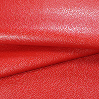 Cuir PU gaufré direct usine, finition grain de litchi, avec envers en velours de coton synthétique – Résistant à l'abrasion pour canapés et bagages