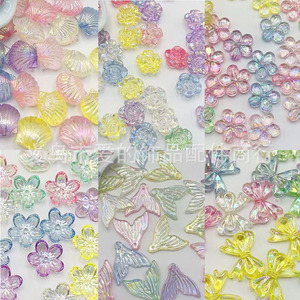 ลูกปัดอะคริลิกรูปดอกกุหลาบ สีรุ้ง AB สำหรับทำเครื่องประดับ DIY อุปกรณ์เสริม ผลิตจากเมืองอี้หวู่ ฤดูร้อน 2024 - Product Image 2