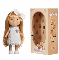 Boneka Kentang 24CM 3 Model Gaun Tweed Plaid Kawaii Pipi Merah Muda Boneka Vinyl Dengan Kotak Hadiah Dekorasi Rumah Hadiah untuk Anak Perempuan
