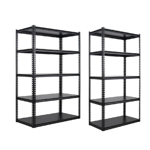 Estante y estante de exhibición sin pernos negros de gran oferta, estantes de Metal para almacenamiento en sala de estar - Product Image 1