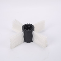 Roue de brosse de nettoyage industriel sur mesure petit rouleau de dépoussiérage Filament de nylon manche en plastique creux 10-50mm de diamètre