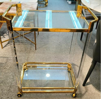 Chariot de service de buffet pour hôtel en acier inoxydable à 3 niveaux, capacité de 10 L, fourni par l'usine Beston