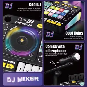 DJミキシングコントローラ多機能Bluetooth DJプレーヤー子供用楽器マイク付き子供用教育玩具 - Product Image 4