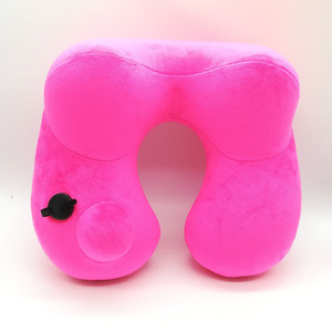Inflatable U-<b>Shaped</b> Travel <b>Pillow</b> 28x28x14cm PVC Material For Airplane High Speed Rail Outdoor Use - Product Image 4
