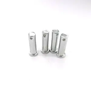 wholesale flat head crooved thick head pin with clevis groove and rings Quick release stainless steel detent clevis pin