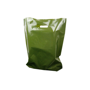 Bolsa de la compra de plástico troquelada de mercancía personalizada con logotipo impreso personalizado de fábrica de código fuente barata con asa - Product Image 6
