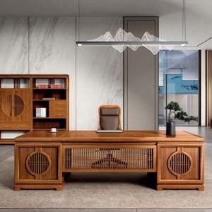 Nouveaux produits bureau en bois de style chinois mobilier commercial moderne bureau en bois de style chinois exécutif moderne - Product Image 1
