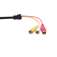 Cable AV coaxial de 1.5M 1080P con componente de audio y video HD, macho a 3 RCA, de PVC, amplificado, para decodificador de TV