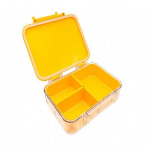 Leakproof 3-<b>Compartment</b> Kids Bento <b>Box</b>, BPA Free Plastic Snack Container, Microwave Safe <b>Lunch</b> <b>Box</b> for Toddlers, School - Product Image 4