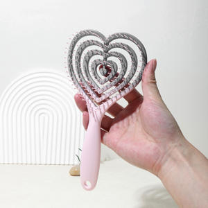 Peigne et brosse à cheveux imperméables en forme de cœur de la série Montagnes de brume rose Rowsenhoo CYF3442 pour salon de coiffure - Product Image 5