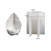 Moule en silicone Gel de silicone Ailes d'Ange pour bougeoir, boîte de rangement, bricolage, moulage de plâtre et de résine époxy, forme irrégulière