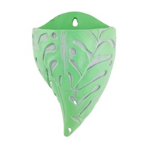 Pot de fleurs suspendu en forme de feuille en ciment classique, avec trou de drainage, pour plantes artificielles et décoration intérieure - Vente en gros