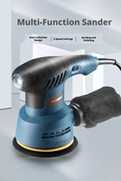 Lijadora Orbital Aleatoria Eléctrica Profesional de 6 Pulgadas (150 mm) sin Escobillas, Lijadora de Palma de Velocidad Variable 220V para Retoque Automotriz
