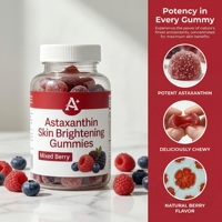 Gummies éclaircissantes pour la peau sans sucre à l'astaxanthine pour une peau lisse, réduisent les ridules