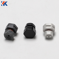 KAKCOM Vente chaude Bouchon d'aération respirant étanche IP68 en nylon M16*1.5 avec joint d'étanchéité en caoutchouc de silicone noir pour fil électrique