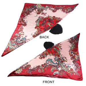 Nuova <span class=keywords><strong>Bandana</strong></span> in Raso con Motivo Paisley, Foulard con Fodera <span class=keywords><strong>per</strong></span> <span class=keywords><strong>Capelli</strong></span> Pre-Annodata, Copricapo in Raso <span class=keywords><strong>per</strong></span> Donne - Product Image 5