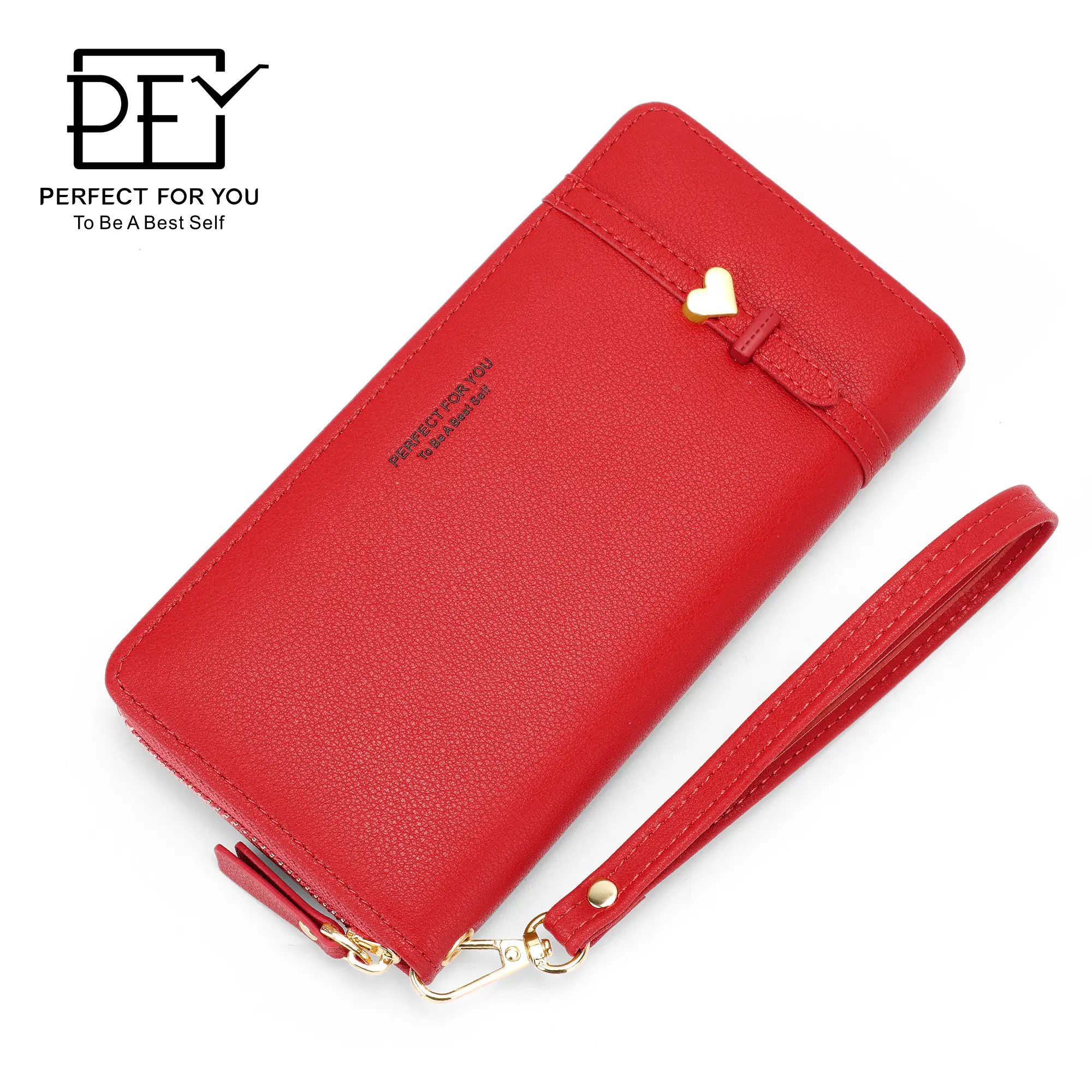 Wei Chen Perfect For You 2022 Hot Sale Females Clutches Wallet Long Zipper Cell Phone Purse PU Leather Women Purse Other Wallets