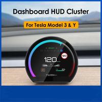 Ruiyyco Layar LCD HUD Mobil Listrik Berkualitas Tinggi 3.6" Mini Screen Fungsi Kecepatan untuk Tesla Model 3/Y OBD Mount Garansi 1 Tahun
