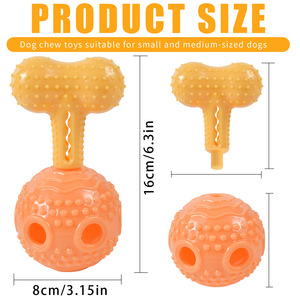 <span class=keywords><strong>Jouet</strong></span> interactif <span class=keywords><strong>pour</strong></span> chat et <span class=keywords><strong>chien</strong></span> en silicone avec poignée texturée, puzzle alimentaire, anti-ennui, balle à friandises détachable <span class=keywords><strong>pour</strong></span> <span class=keywords><strong>chien</strong></span> - Product Image 3