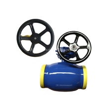 Vanne à bille en fonte OEM Doublure en PTFE personnalisable Bride à commande manuelle connectée haute température pour eau gazole pneumatique