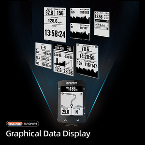 BSC200 ไมล์จักรยานไร้สายพร้อม GPS หน้าจอ LCD ขนาด 2.5 นิ้ว นาฬิกาจับเวลาแบบดิจิตอล มาตรวัดความเร็ว มาตรวัดระยะทาง สำหรับจักรยานเสือหมอบ - Product Image 6