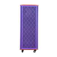 Diamond New Dual 10 "Woofer 90W Peak Power Grand haut-parleur Bluetooth portable avec réglage des basses et roulettes et chariot