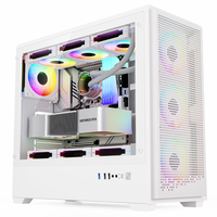 Boîtier PC Tour Complète EATX ATX pour Ordinateur de Bureau Gaming avec Fenêtre Latérale en Verre Trempé - Vente Flash